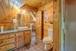 Loft Master Bathroom with a shower stall